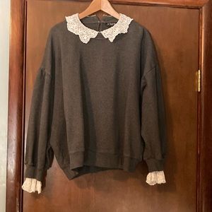 J JCrew Romantic grey pullover in 2X